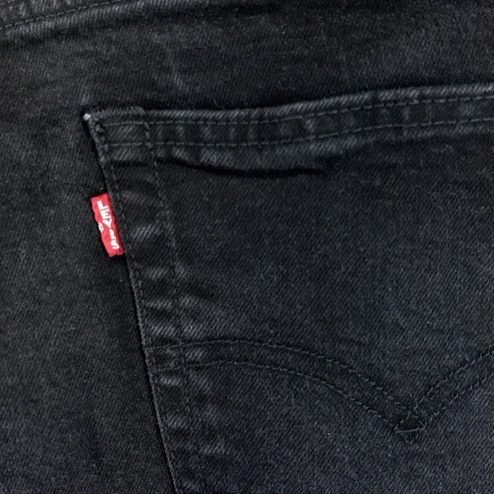 Levi's Premium 511 Jeans Mens 36x32 (36x31) Big E Black Slim Fit Stretch Denim